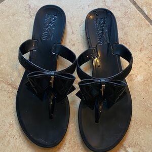 Salvatore Ferragamo Black Bow Sandals